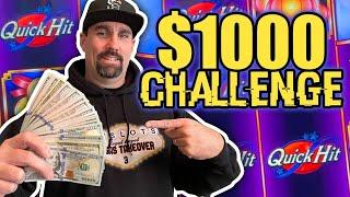SLOT HUBBY CHALLENGE !! HE'S LOOSE WITH $1,000.00 !!!