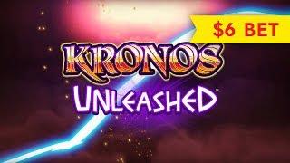 Kronos Unleashed Slot - NICE SESSION, ALL FEATURES - $6 Max Bet!