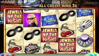 JEWELS OF THE NIGHT Video Slot Casino Game with a "HUGE WIN" FREE SPIN BONUS