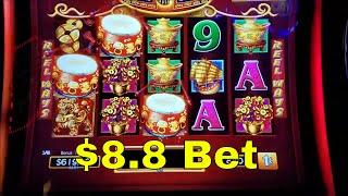 Dancing Drums Slot Machine Bonus Win !! Max Bet $8 8