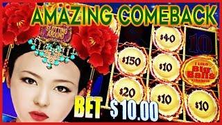 Dragon Link Autumn Moon High Limit $10 Bets, Amazing comeback Huge Slot win!