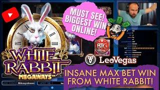 RECORD WIN!! INSANE MAX BET WIN FROM WHITE RABBIT SLOT! MUST SEE! BIGGEST WIN ONLINE!