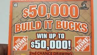 Connecticut lottery Home Depot edition Scratch off ticket