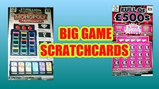 BIG SCRATCHCARD GAME..FULL £500s..£500,000 Green.and MORE