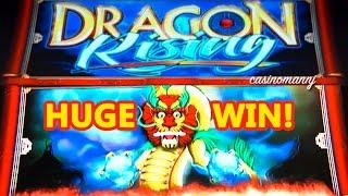 HUGE WIN!!! - DRAGON RISING Slot - MAX BET!!!! - Slot Machine Bonus