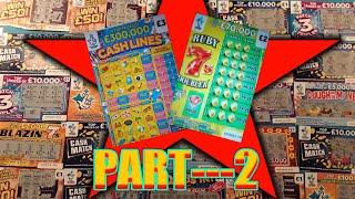 Wow!..Part 2..The CONCLUSION....and We Scratch more cards.."CASH LINES"..RUBY 7s Doubles.."Win Alll