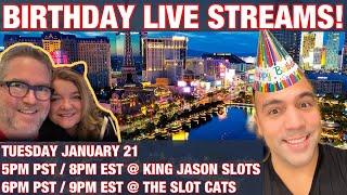 $1000 WINNING Live Birthday Slot Machine Play w/The Slot Cats @ Aria LAS VEGAS!!! • • • •