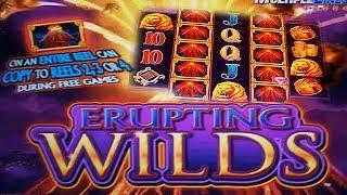Konami - Erupting Wilds - RETRIGGERS!!! - Slot Machine Bonus