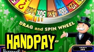 WMS - Monopoly Jackpot 7s!  Handpay!