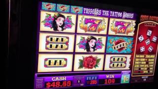 Tattoo Slot Live Play ALMOST A HUGE WIN!!!! LOL