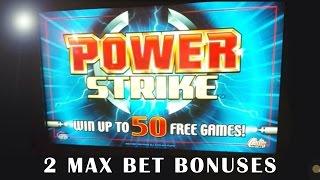 Power Strike - max bet live play w/ 2 bonuses - #kingofpicking - Slot Machine Bonus