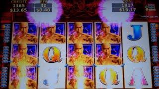 Fists of Fire Slot Machine Bonus + NICE Line Hit - 12 Free Games Win with Expanding Wilds