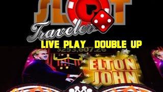 ♪ Live Play - Elton John ♪ Bonus & Double Up ♠ SlotTraveler ♠
