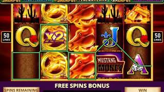 MUSTANG MONEY Video Slot Casino Game with a MUSTANG MONEY FREE SPIN BONUS