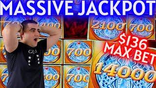 My BIGGEST HANDPAY JACKPOT On High Limit Mighty Cash Slot Machine - $136 MAX BET