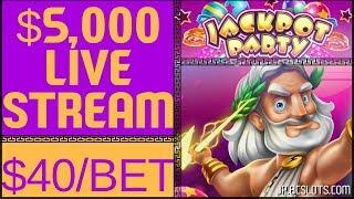 •LIVE in VEGAS • $5,000 on ZEUS II @ $40/Spin • Jackpot Party • with Brian Christopher #AD