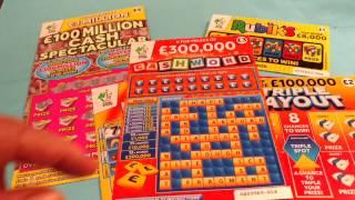 Scratchcards(Matt Monro)Game Pink 100 Million Spectacular..Cash Word..Lucky Lines