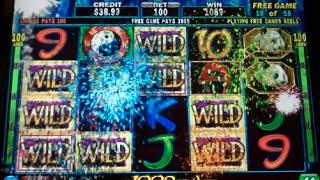 100 Pandas Slot Machine Bonus - 10 Free Games Win with Stacked Wilds