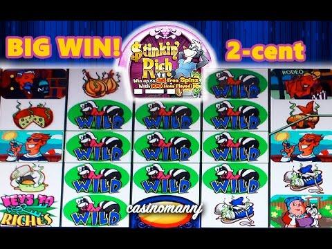 2-cent STINKIN' RICH SLOT - BIG WIN!!! - Slot Machine Bonus