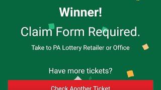 **Claim winner** Huge PA lottery winner! **Burst action with win all numbers** $100 or $1000 ticket.