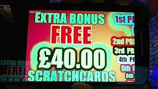SCRATCHCARDS..£40.00 OF PRIZES FOR VIEWERS...