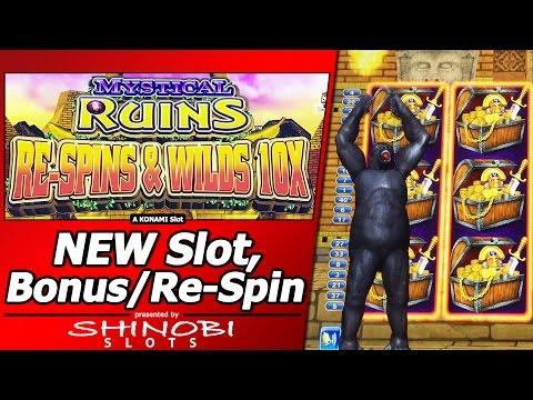 Mystical Ruins Re-Spins and Wilds 10x - New Slot, Live Play with Nice Bonus and Re-Spin Features