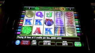 Clovers Gold slot machine bonus win at Parx Casino