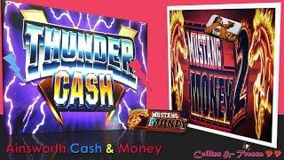 25c Albert's Mustang Money 2 / Thunder Cash / Mustang •Money Slot Machine Bonuses