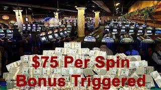 • • $75 PER SPIN• Bonus Triggered Casino Video Slot Machine NO Jackpot Handpay | SiX Slot • SiX Slot