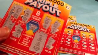 Scratchcard Green Millionaire...Lucky Lines...Triple Payout..Cas hword