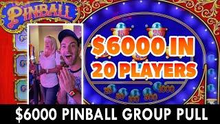 ⋆ Slots ⋆ $6000 In 20 Player Pinball Group Pull! ⋆ Slots ⋆