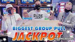 ⋆ Slots ⋆ BIGGEST JACKPOT EVER in a GROUP SLOT PULL! ⋆ Slots ⋆ #BANGBANG