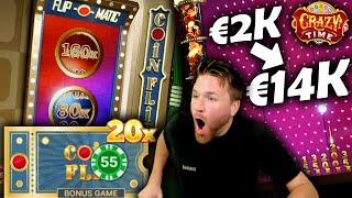 Crazy Time goes INSANE (Coin Flip and Pachinko HUGE WINS)