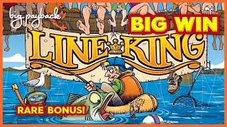 RARE MAX BET BONUS! Line King Slot - I ALMOST HAD IT ALL!