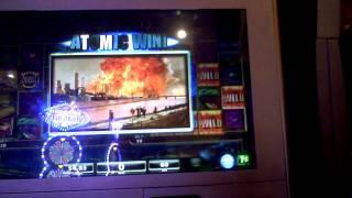 Godzilla Atomic Fire random bonus win at Harrah's Casino