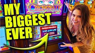 SCREAMED SO LOUD For MY BIGGEST JACKPOT EVER ON Cleopatra 2 at Wynn Las Vegas!
