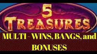 5 Treasures HIGH LIMIT with a Gaggle of other You Tubers, MAX BET