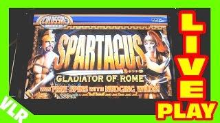 Spartacus - COLOSSAL REELS - Slot Machine LIVE PLAY - Freeplay Friday 48