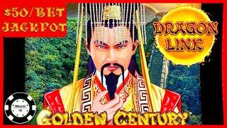 •HIGH LIMIT Dragon Link Golden Century HANDPAY JACKPOT •$50 BONUS ROUND Slot Machine Casino