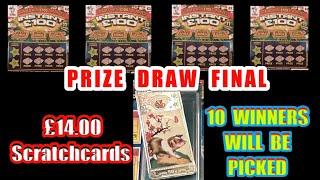 £14.00 worth Scratchcards. ...10 PRIZE WINNERS.WILL BE PICKED...   FREE PRIZE DRAW GAME.mmmmmmMMM