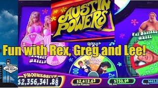 Austin Powers Slot Machine Bonus- Rex, Greg & Lee-Live play!