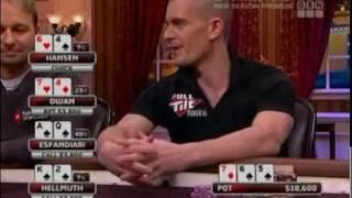 View On Poker - Esfandiari And Hellmuth Both Have The Flush