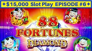 88 Fortunes Diamond Slot Machine Max Bet Live Play | EPISODE-6 | Live Slot Play w/NG Slot