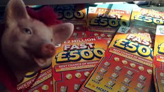 Scratchcard.MONOPOLY..LUCKY LINES.&.'Likes"for All FAST 500 for tonight's games"Custard & Cream"
