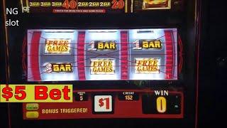 Wild Sevens Slot Machine  •BONUS•  Win !!! $5 MAX BET
