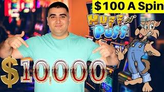 $100 A Spin High Limit Huff N Puff Slot Machine | $100 A Spin High Limit 3 Reel Slot Machine | EP 31