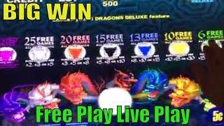 •BIG WIN •FREE PLAY Slot Live ! How was result on FP•FIVE DRAGONS DELUXE Slot machine $3.00 Bet•彡栗スロ