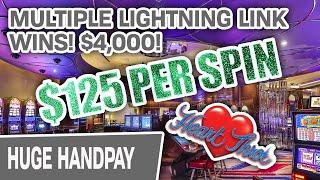 ⋆ Slots ⋆ Almost $4,000 from MULTIPLE Lightning Link SLOT WINS!!! ⋆ Slots ⋆ $125 Spins at The Cosmop