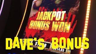 The Walking Dead 2 live play max bet DAVE'S BONUS ROUND Slot Machine