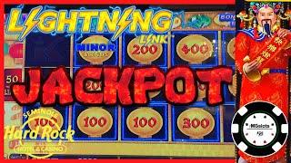 •️HIGH LIMIT Lightning Link Happy Lantern JACKPOT HANDPAY •️$25 BONUS ROUND Slot Machine HARD ROCK•️